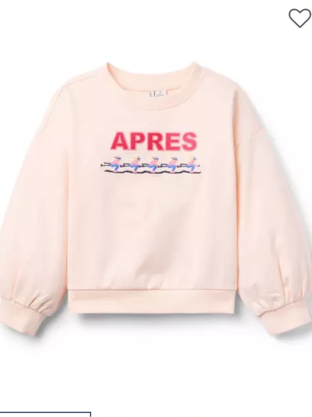 Janie and Jack Peach Sweatshirt AND pant apres ski set light pink